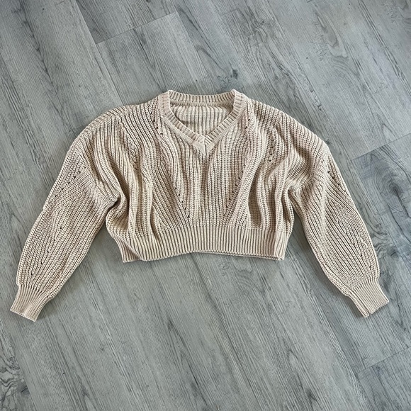 Cream Knit Sweater - Picture 3 of 3